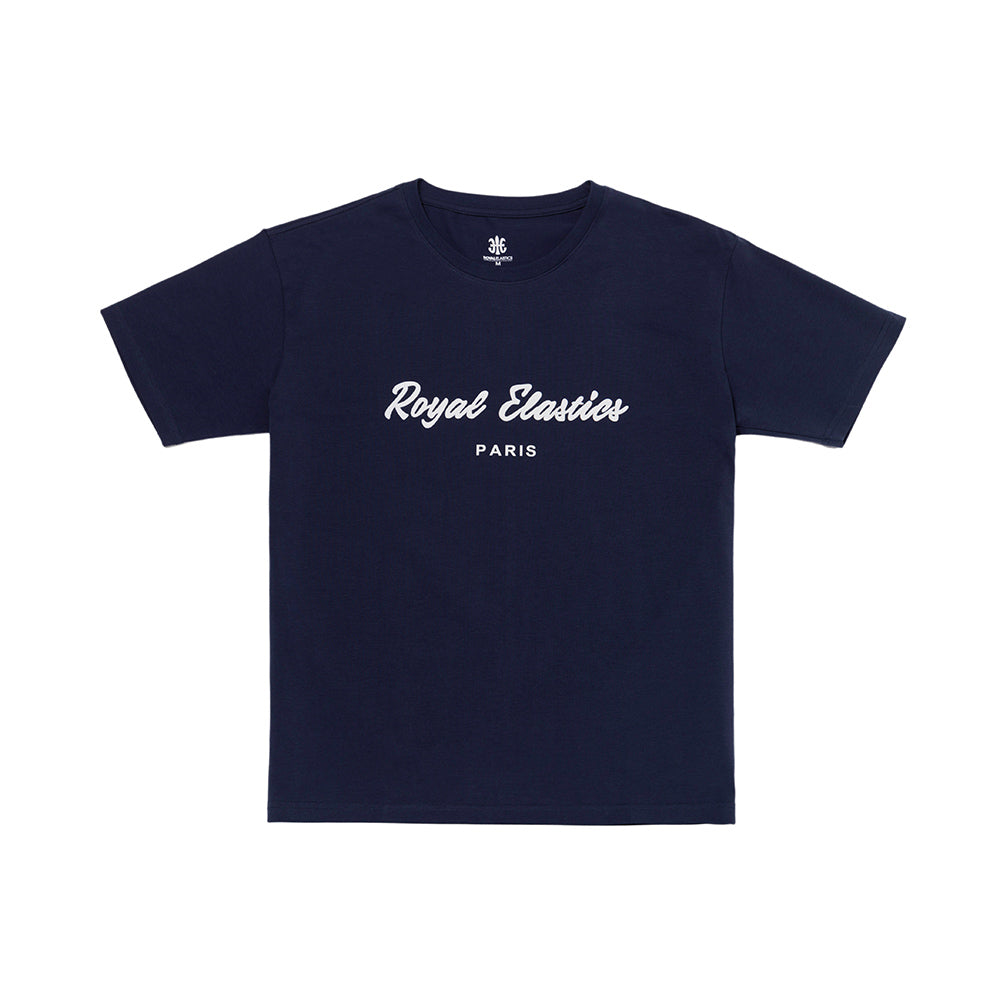 ルーズフィットロゴTシャツ 青 (Unisex)