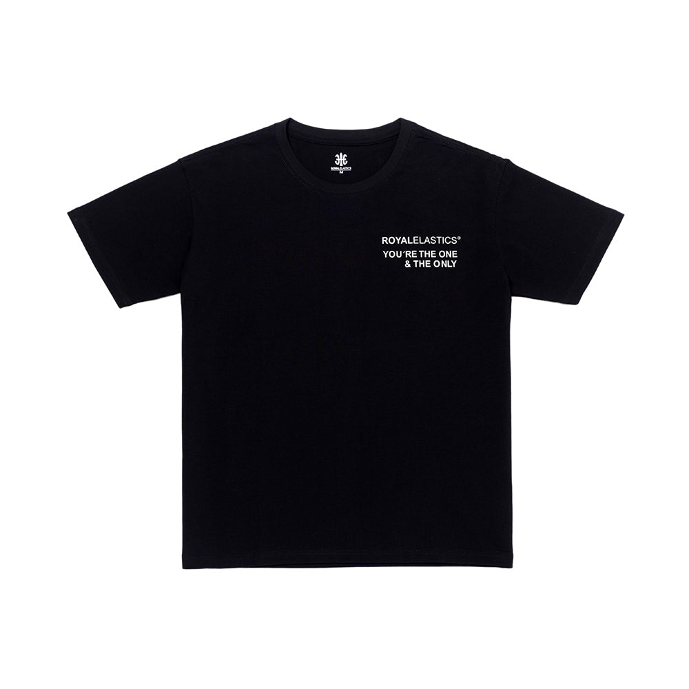 ルーズフィットロゴTシャツ 黒 (Unisex)