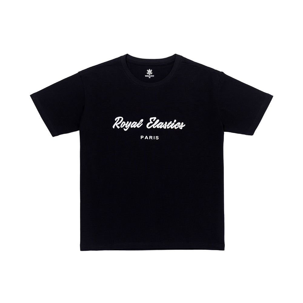 ルーズフィットロゴTシャツ 黒 (Unisex)